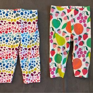 Mini Boden Colorful Fruit and Dot Leggings Set